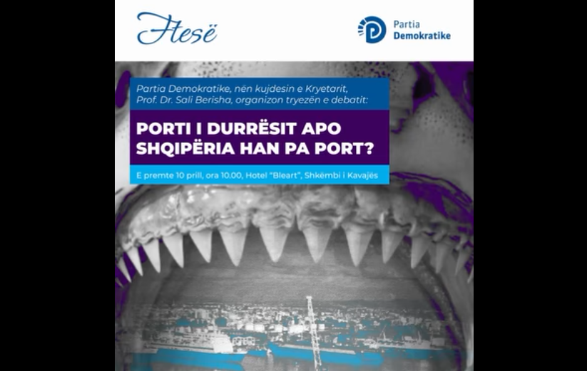 Partia Demokratike organizon nesër tryezën e debatit në Durrës, me në krye Sali Berishën