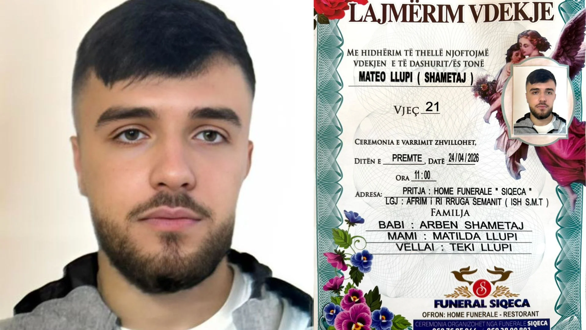 Vrasja e shqiptarit në Suedi dhe plagosja e shoqes së tij, trupi i 21-vjeçarit mbërrin te familja në Fier