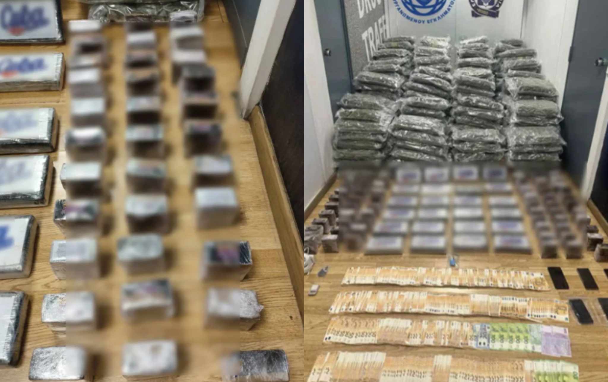 Tre të arrestuar në Greqi, sekuestrohen mbi 360 kg kanabis me vlerë 2.5 milionë euro