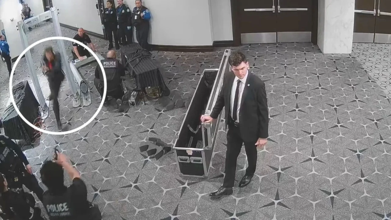 VIDEO/ Me armë zjarri dhe duke vrapuar, publikohen pamjet kur atentatori i Trump kalon kordonin e sigurisë duke kërcënuar rojet