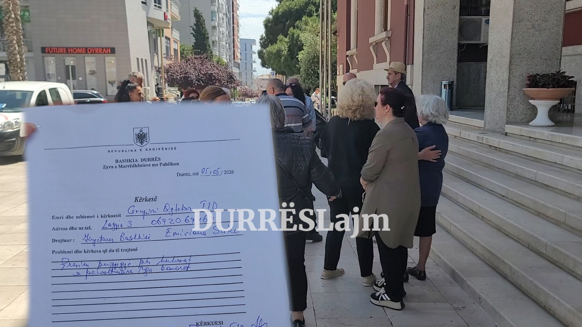 “Të shembin bashkinë, jo shtëpitë tona!” Banorët që preken nga TID Durrës kërkojnë takim me kryebashkiaken Sako (VIDEO)
