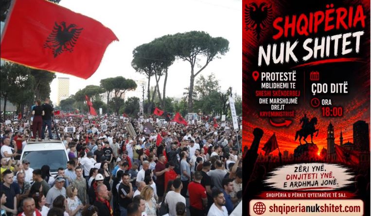 Dita e 12-të, mijëra qytetarë mblidhen sërish sot para Kryeministrisë për rrëzimin e qeverisë Rama: Shqipëria nuk shitet
