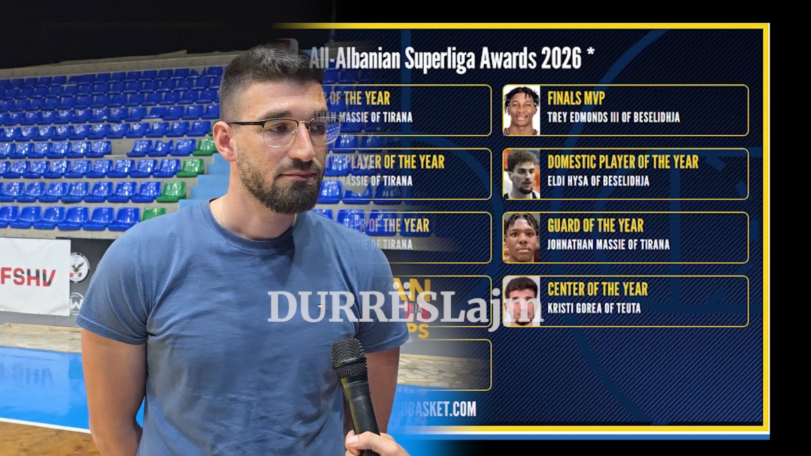 Eurobasket: Kristi Gorea në “Top 5” dhe “Qendra më e Mirë” për sezonin 2025–2026 (VIDEO)
