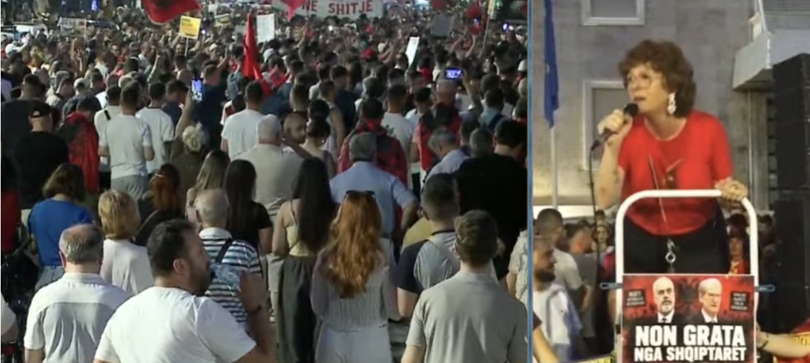Protestuesja nga Franca në Tiranë, thirrje për ndryshim dhe integrim në BE