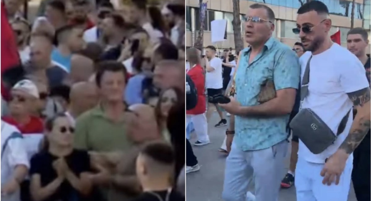 “Stresi” shfaqet në protestën e 11-të në Tiranë, i pranishëm edhe babai i tij