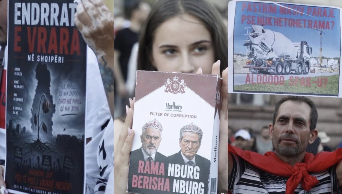 “Endrrat e vrara në Shqipëri”, pankartat e qytetarëve në ditën e 17-të të protestës