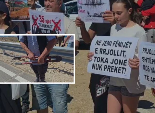 Banorët e Rrjollit në protestë kundër resortit turistik
