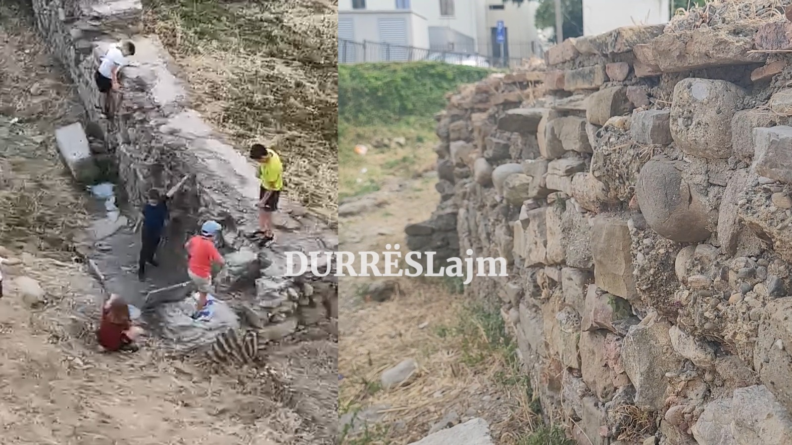 Dëmtohet Forumi Bizantin në Durrës nga fëmijët, arkeologia Shkodra: Rrëzimi i strukturës mund të rrezikojë të miturit (VIDEO)