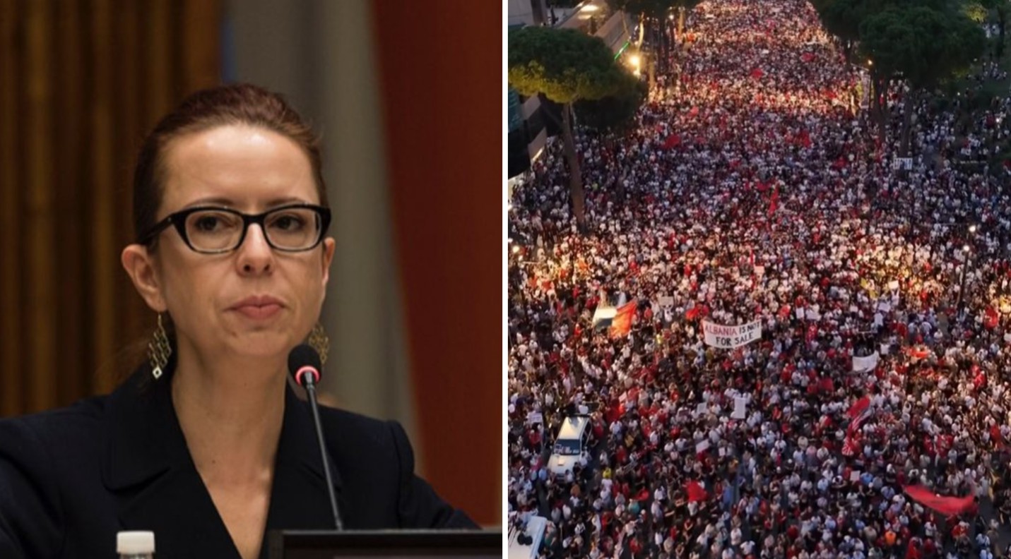 Vajza e Ismail Kadaresë në mbështetje të protestës kundër qeverisë, ish-ambasadorja publikon pamje nga tubimi masiv i qytetarëve në Tiranë