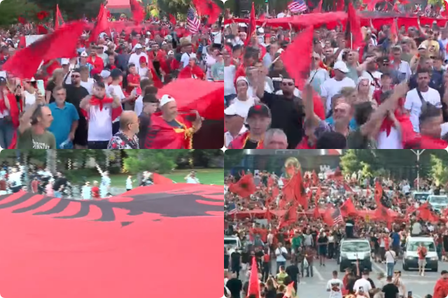 Shpaloset pankarta gjigante në bulevard: Ne jemi ata që sakrifikuam çdo gjë për familjet që të mbijetojnë, ju i harruat!
