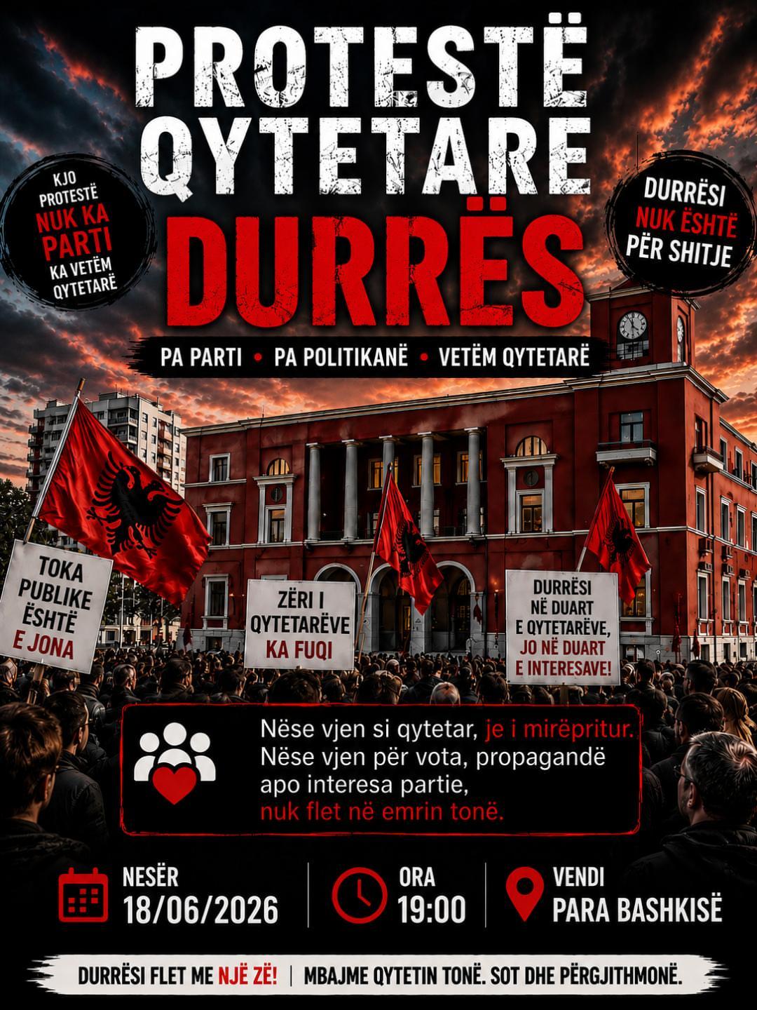 Rikthehen protestat qytetare në Durrës