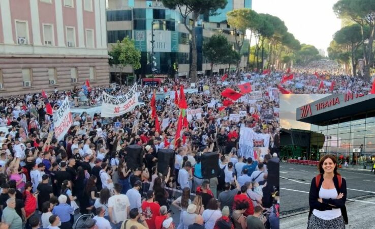 Sot protesta kombëtare kundër Ramës/ Eurodeputetja italiane Cristina Guarda i bashkohet “Revolucionit të Flamingove”