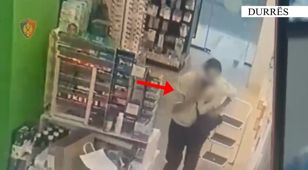 Durrës/ Në pranga 45-vjeçari që grabiti një farmaci (VIDEO)