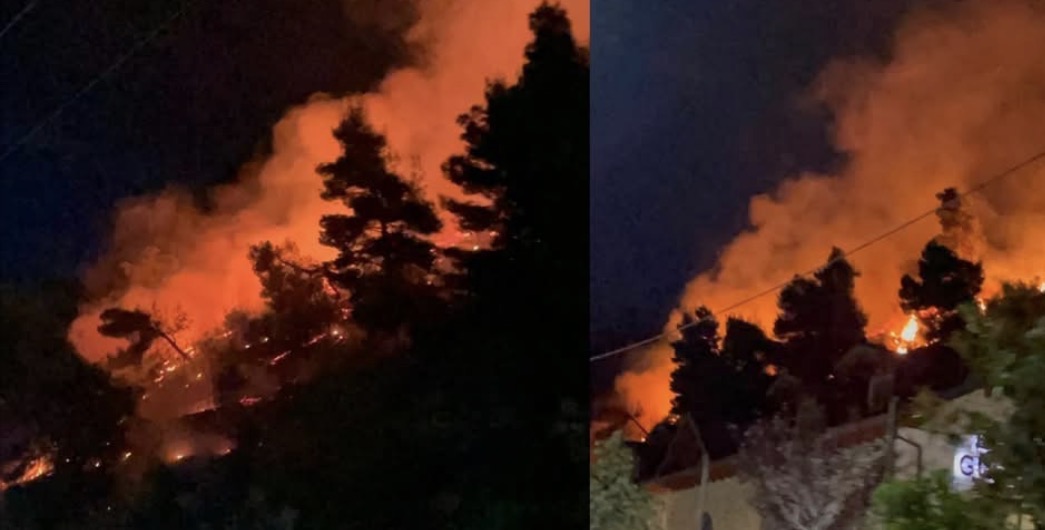 Zjarr në malin e Shëngjinit, zjarrfikësit në vendngjarje