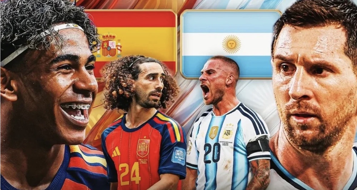 Mbyllet pa gola pjesa e parë e finales së “ëndrrave” Spanjë–Argjentinë, Messi dhe Yamal përballë për kurorën botërore