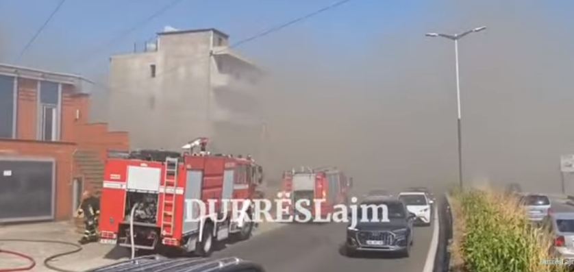 Zjarri jashtë kontrollit në Shkozet, Durrësi mbetet pa energji elektrike (VIDEO)