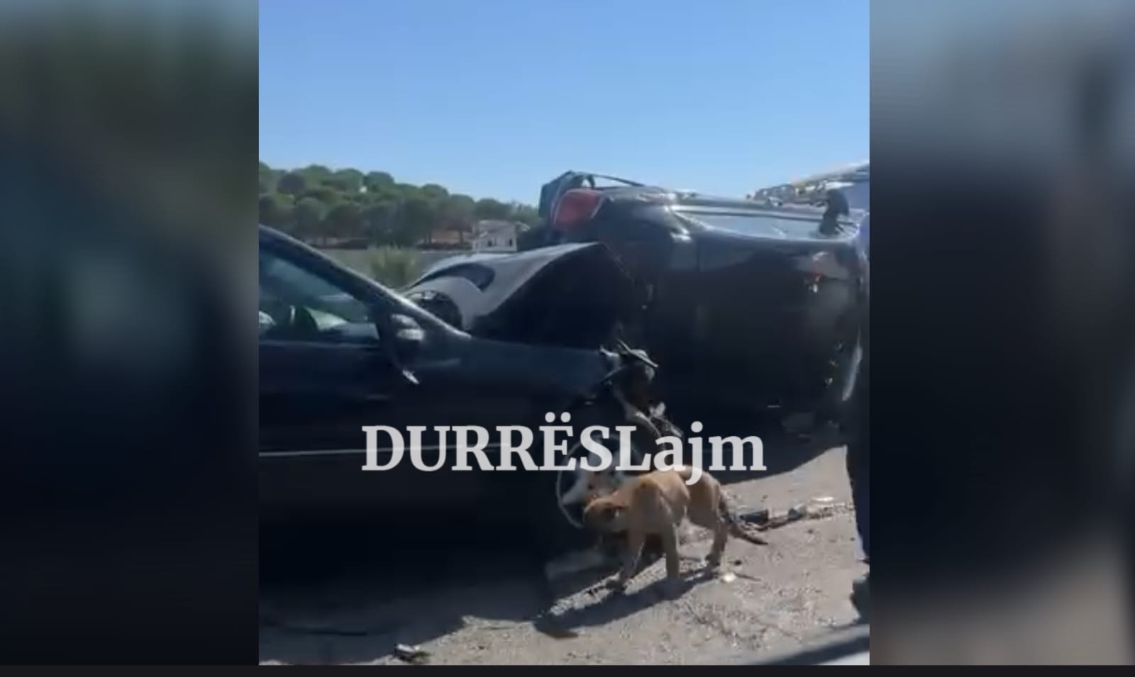 Aksident i shumëfishtë në autostradën Durrës-Tiranë, krijohet trafik i rënduar (VIDEO)