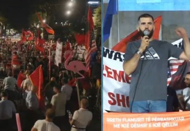 “Përqafon Soros, i puth duart Vuçiçit”/ Protestuesi mesazh Ramës: Kjo rini në shesh ka për ta sjellë ty fundin