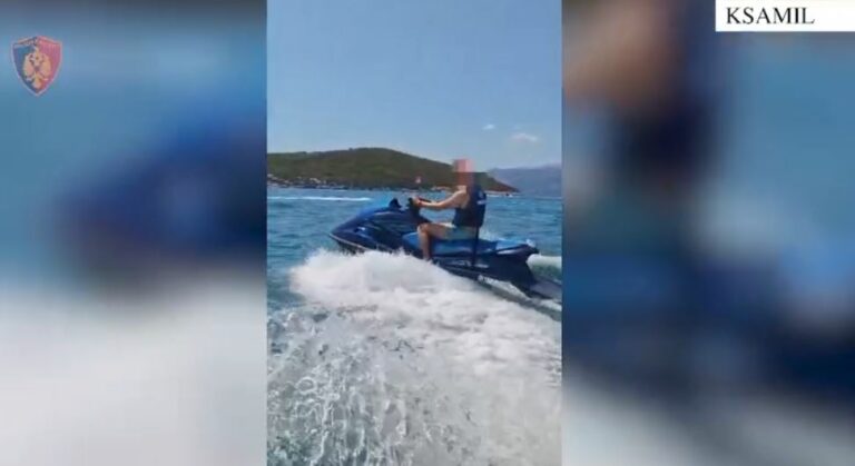 Hyri me Jet Ski në perimetrin e sigurisë në Ksamil, bllokohet mjeti dhe gjobitet me 500 mijë lekë pronari