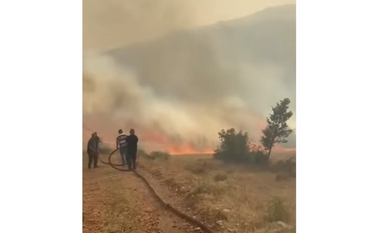 Situatë kritike në Librazhd! Zjarri i madh përfshin masivin pyjor, flakët i afrohen banesave në Xhyrë
