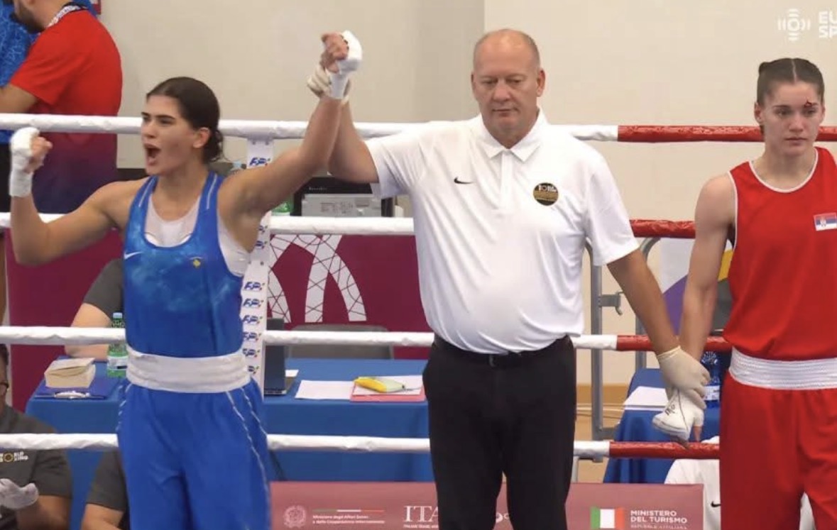 Boksierja kosovare Donjeta Sadiku triumfon ndaj serbes, fiton medaljen e artë në “Taranto 2026”