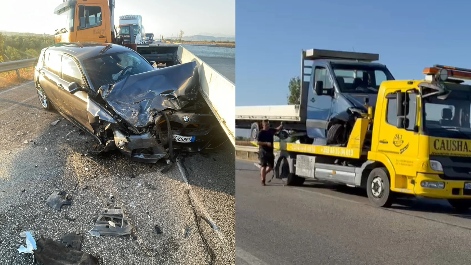 Aksident në autostradën Levan-Tepelenë, përplasen tre automjete, një i lënduar