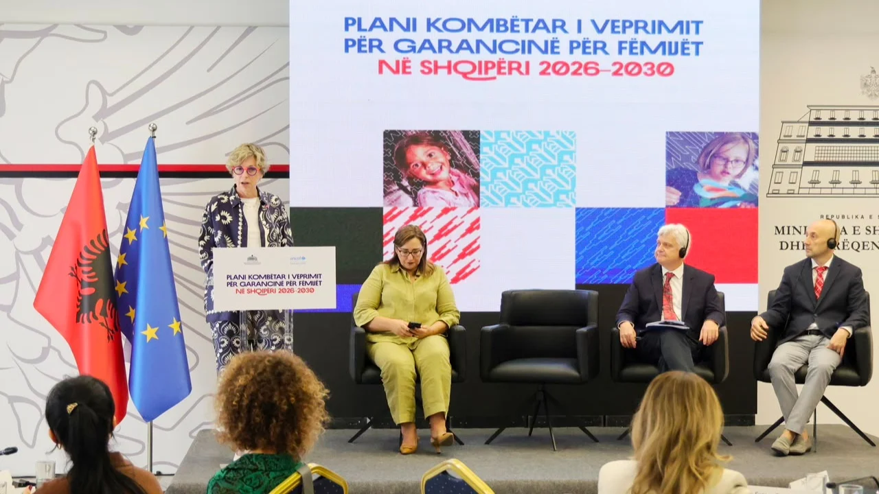 Garancia Evropiane për Fëmijët/ Ministrja Sala: Plani i Veprimit 2026-2030 do të mbështesë rreth 100 mijë fëmijë në nevojë