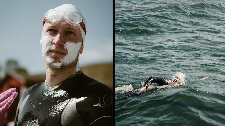 Bartlomiej Kubkowski kalon Detin Baltik dhe vendos rekord, nga Suedia në Poloni me not për 55 orë