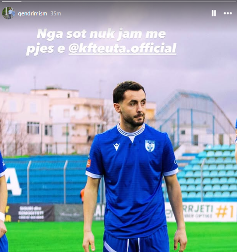 Ismajli njofton largimin nga Teuta: Faleminderit për korrektësinë klubit dhe shokëve fantastikë