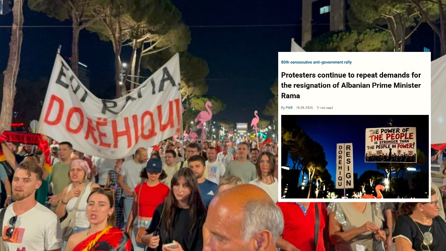 Protestuesit 82 ditë në revoltë kundër qeverisë, media e huaj: Qytetarët vazhdojnë të kërkojnë dorëheqjen e kryeministrit Rama