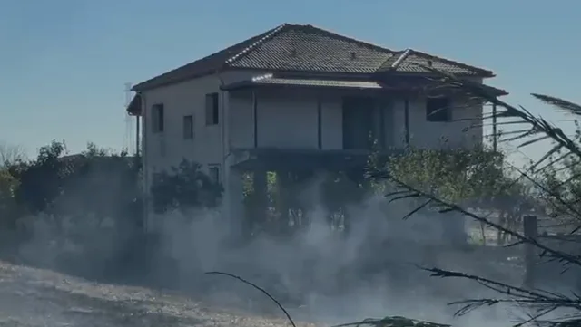 Zjarr në Fier, era përhap flakët, rrezikohet një banesë
