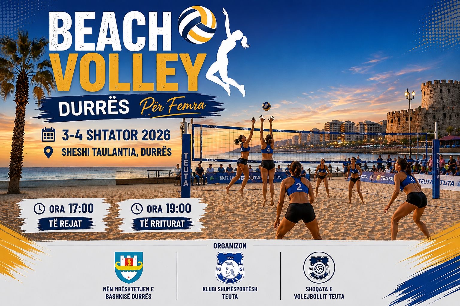 Vajzat zbresin në rërë, Beach Volley sjell spektaklin në Durrës më 3-4 shtator