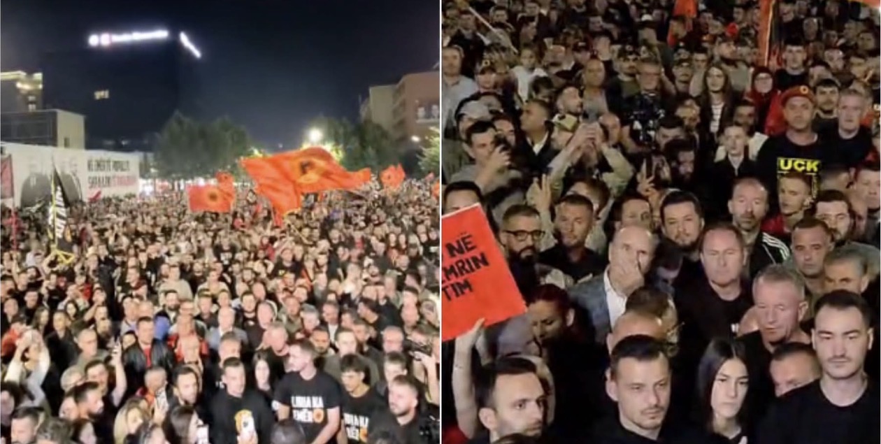 Dënimi i ish-krerëve të UÇK-së, djemtë e Thaçit, Krasniqit dhe Veselit në protestën e Prishtinës
