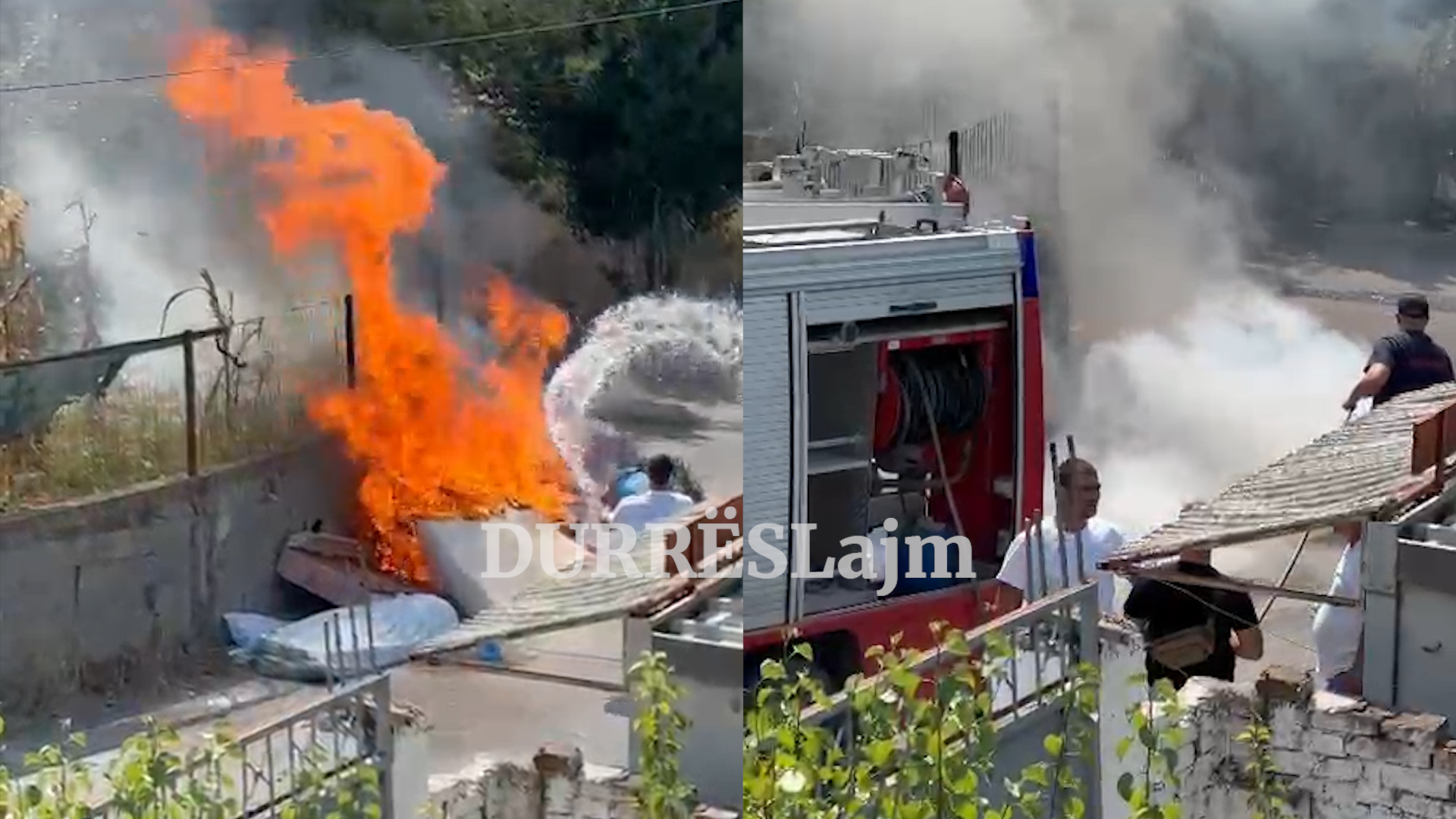 I vihet flaka mbeturinave në Sukth, zjarri del jashtë kontrollit. Ndërhyn zjarrfikësja (VIDEO)