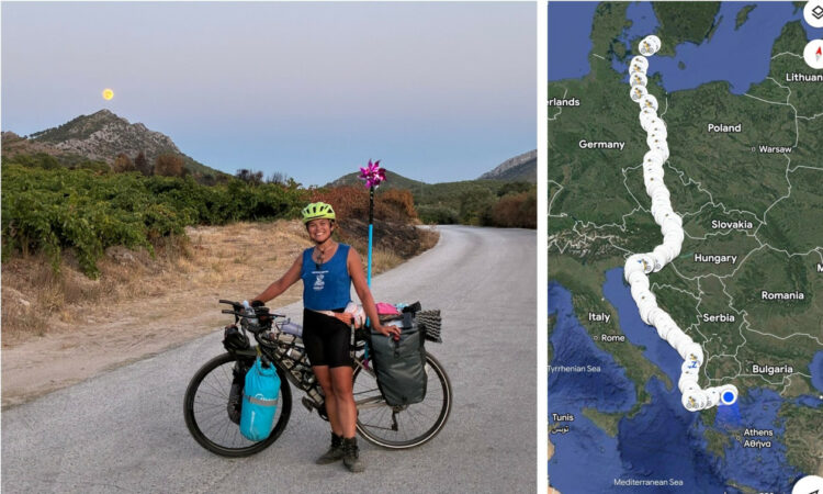 3,500 km me biçikletë/ 34-vjeçarja udhëton vetëm nga Danimarka në Greqi, viziton 10 shtete në 52 ditë aventurë