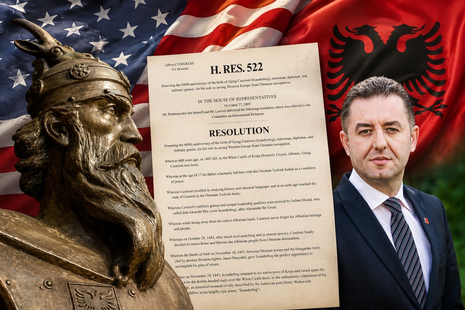 Rezoluta 522 – Kur Kongresi Amerikan nderoi Skënderbeun: një kujtesë për Shqipërinë dhe Evropën