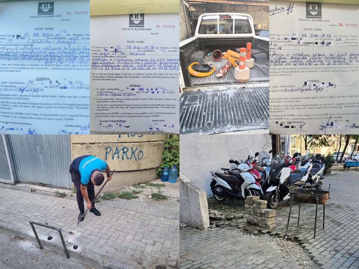 Nuk liruan hapësirat publike vullnetarisht, Policia Bashkiake Durrës nis vendosjen e gjobave