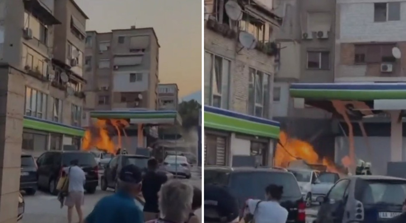 Shpërthim i fuqishëm në një karburant në zonën e Brrylit, mbeten të plagosur punonjësit. Shembet një godinë njëkatëshe