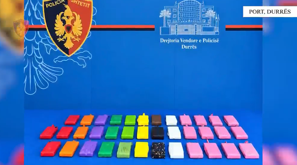 Sekuestrohen në portin e Durrësit 41 kg kokainë me vlerë 2 milionë euro (VIDEO)