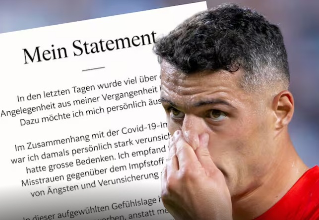 Xhaka pranon se ka falsifikuar certifikatën e vaksinimit dhe mungon në grumbullimin e Zvicrës