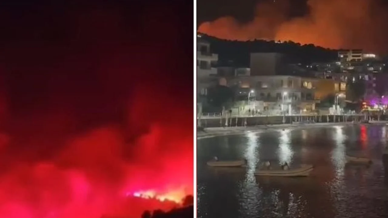 VIDEO/ Zjarr masiv edhe në Himarë, era e fortë favorizon flakët 